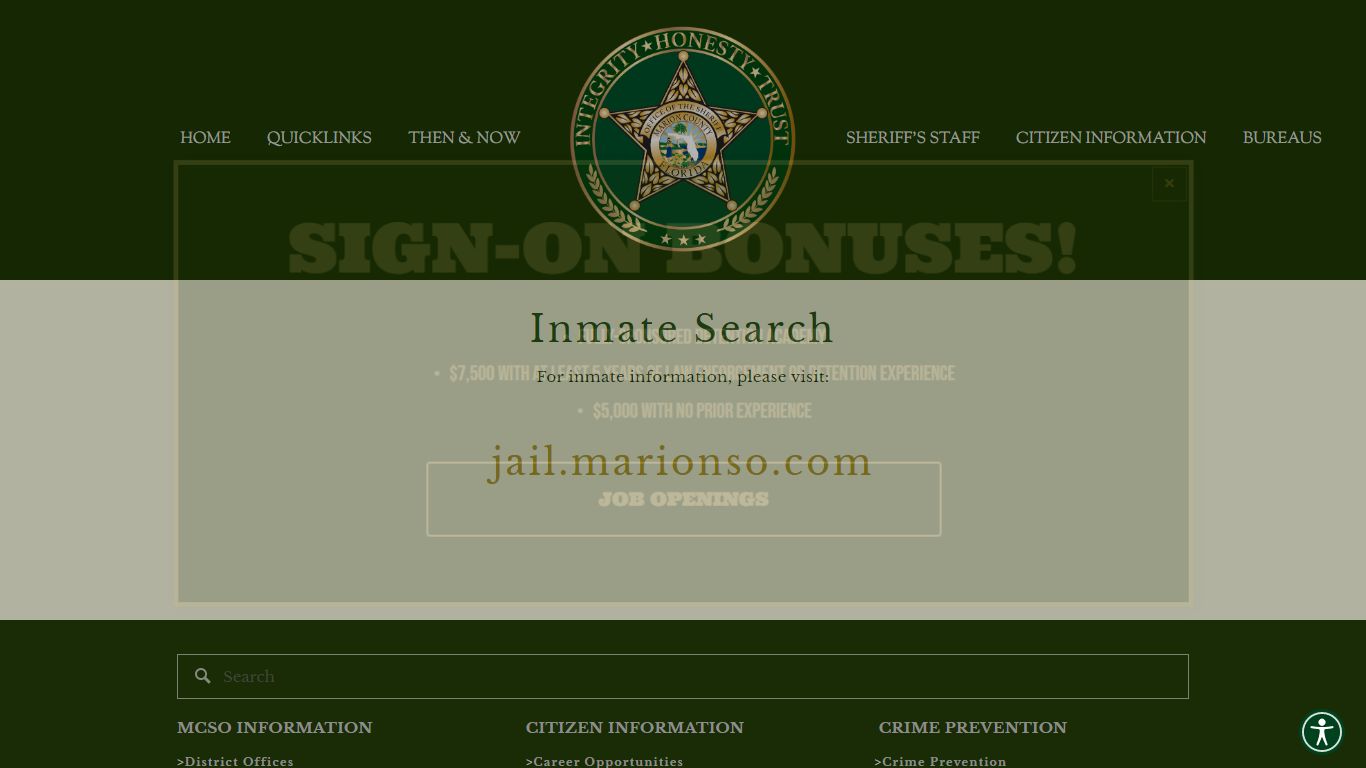 INMATE SEARCH — Marion County Sheriff's Office